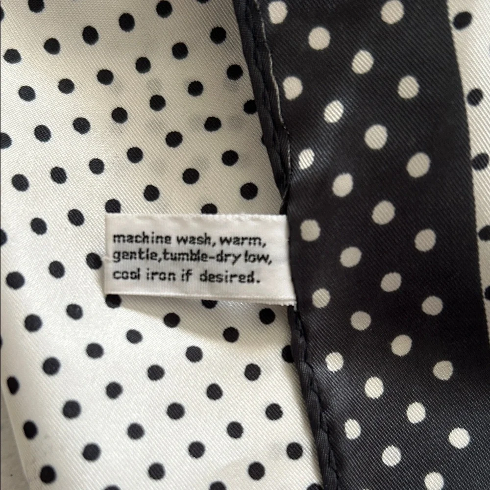 Vera Neuman Black and White Polka Dot Scarf - Picture 3 of 8